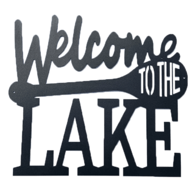 Metal Welcome to the Lake Paddle Transparent